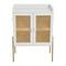 Hello Honey® 36" Boho Solid Wood Bar Cabinet with Metal Legs and Woven Cane Doors